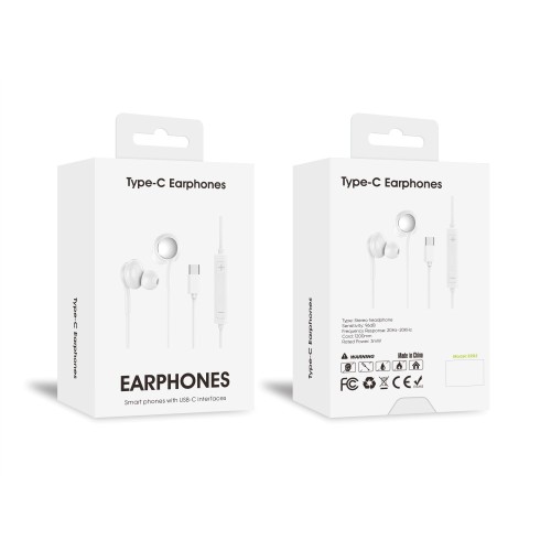 Pop-Up In-Ear Type-C Wired Earphone ER02 White