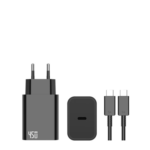 Power Adapter CH45W09 With USB-C To USB-C Cable 180CM 45W Black