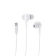Rixus RXHD56CW USB C Wired Earbud Type Headphone With Microphone White