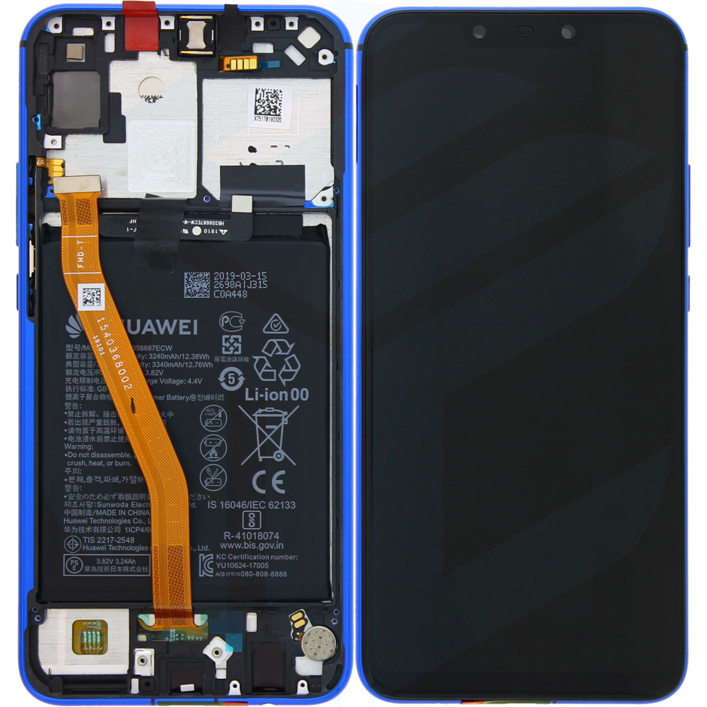 Huawei P Smart Plus (INE-LX1)  OEM Service Part Screen Incl. Battery - Iris Purple