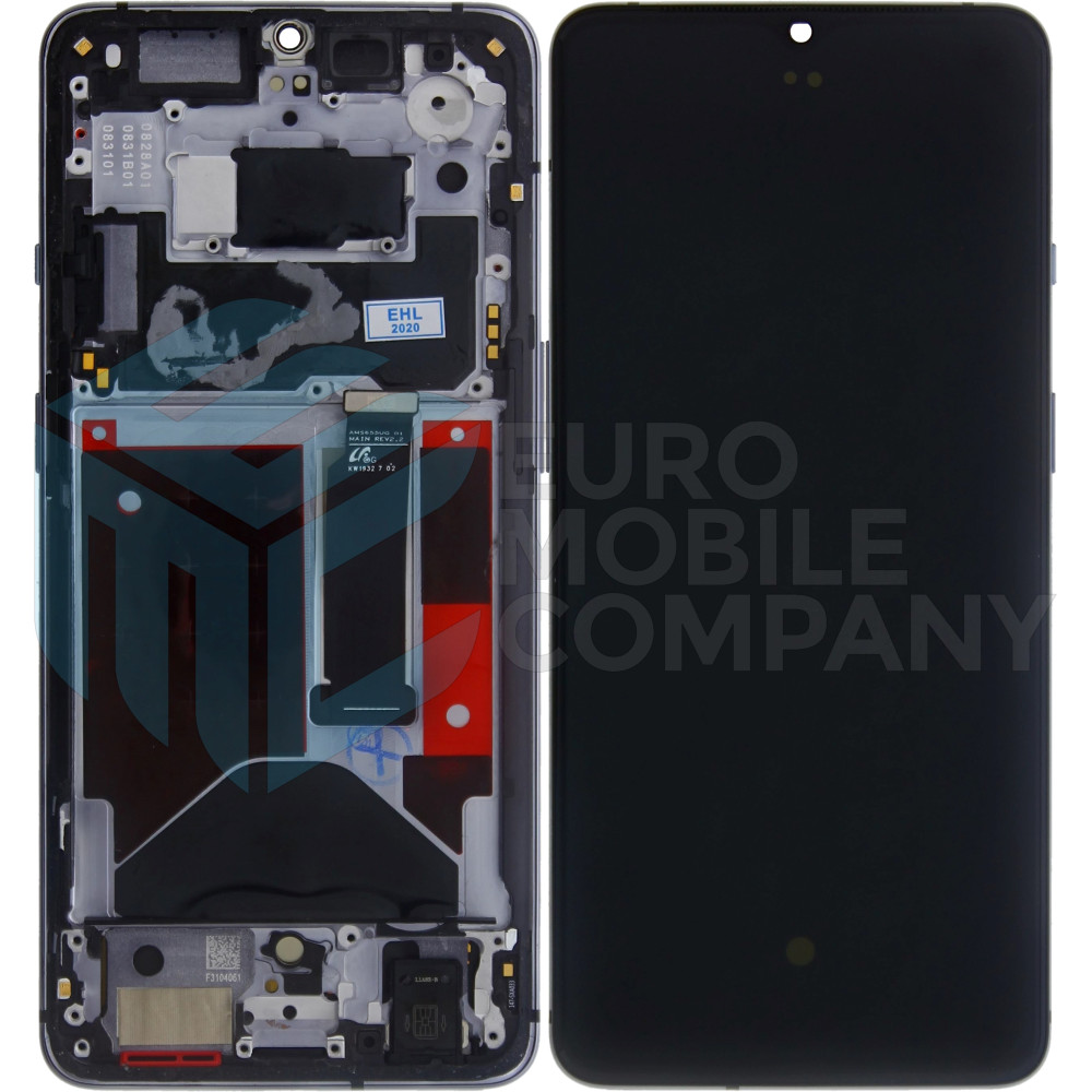 OnePlus 7T (HD1901) Display + Digitizer + Frame OEM - Frosted Silver