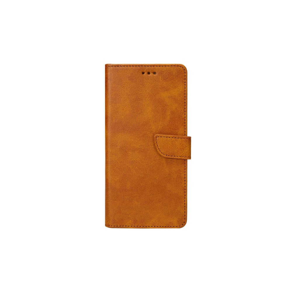 Rixus Bookcase For Samsung Galaxy S7 Edge (SM-G935F) - Light Brown