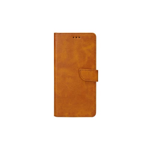 Rixus Bookcase For Samsung Galaxy J4 Plus (SM-J415F) - Light Brown