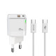 Rixus RXHC11 25W Wall Charger Kit With USB C to USB C Cable