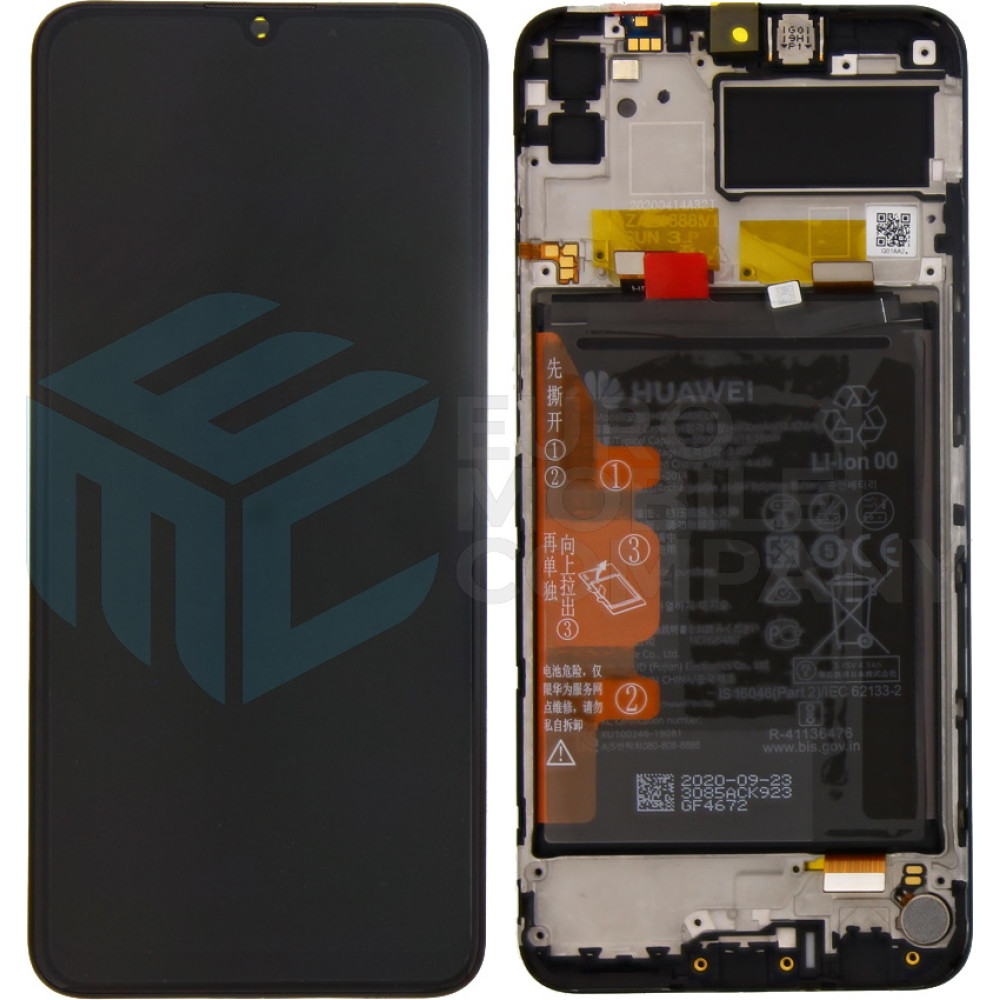 Huawei Y6P (MED-LX9) / Honor 9A (MOA-LX9N) 02353LKV OEM Service Part Screen Incl. Battery - Black