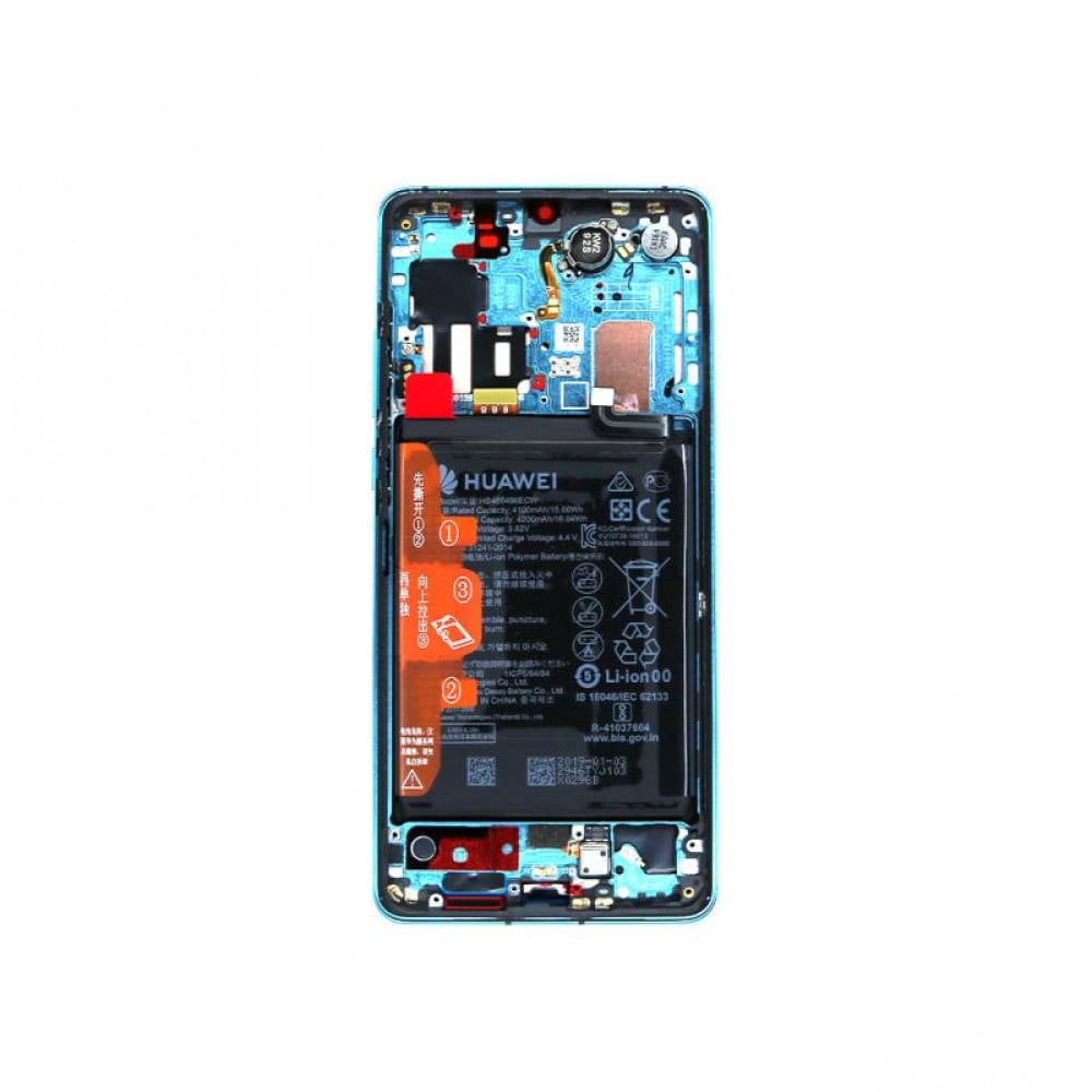 Huawei P30 Pro / P30 Pro New Edition) OEM Service Part Screen Incl. Battery (02353FUS) - Aurora Blue