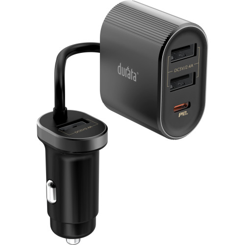 Durata PD Car Charger With 3 USB +PD- Port DR2028