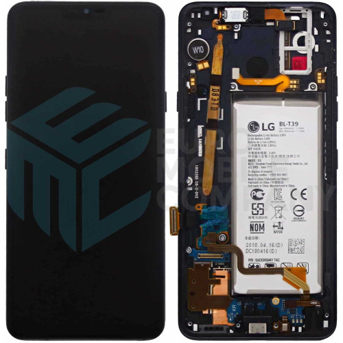 LG G7 ThinQ (G710EM) Display Complete + Frame (ACQ90244551) - Aurora Black