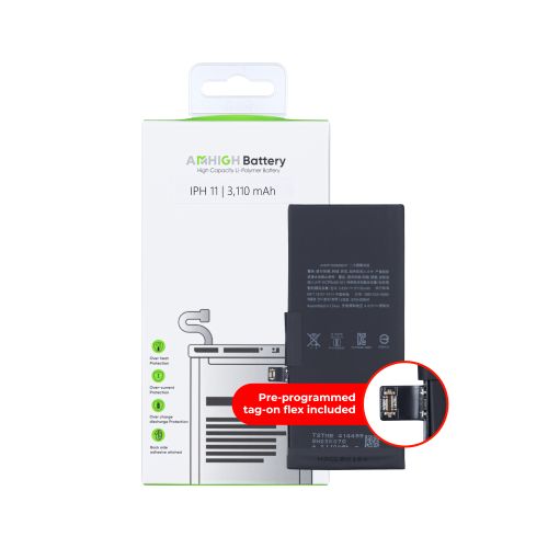 For iPhone 11 Battery With Tag-On Flex 616-00640 - 3110 mAh