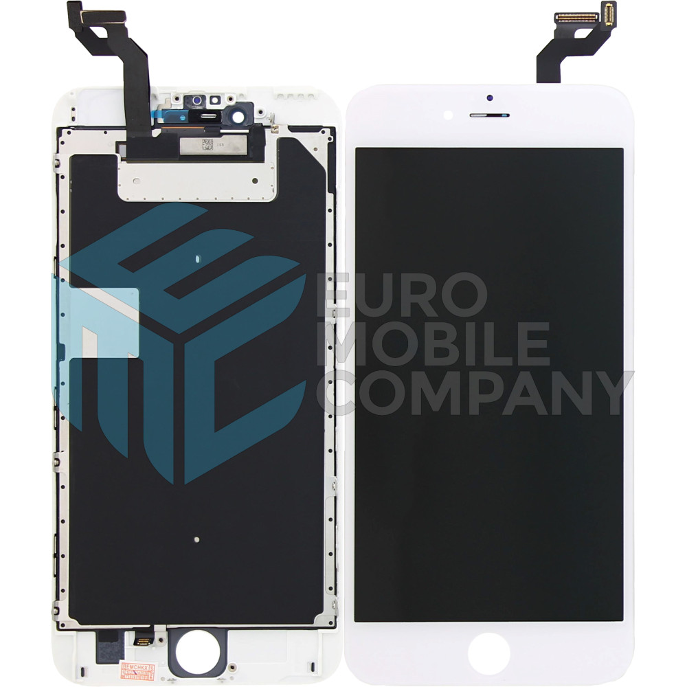 iPhone 6S PLUS Display + Digitizer + Metal Plate, Complete OEM Replacement Glass - White