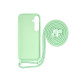 Rixus For Samsung Galaxy S24 Plus 5G S926B TPU Necklace Cord Cover Matcha