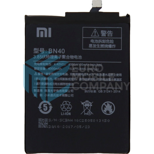 Xiaomi Redmi 4 Battery - BN40 - 4100mAh