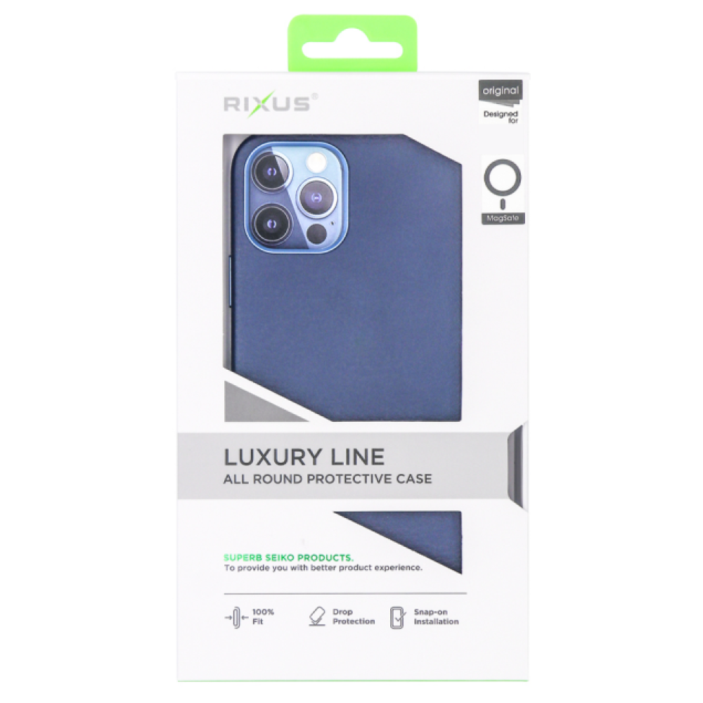 Rixus Classic 02 Case With MagSafe For iPhone 15 Pro - Blue