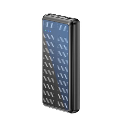 Rixus Solar Powerbank 20000 mAh With Built-in Cables RXPB47 - Black