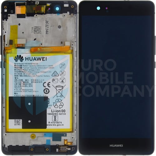 Huawei P9 Lite OEM Service Part Screen Incl. Battery (02350TRB) - Black