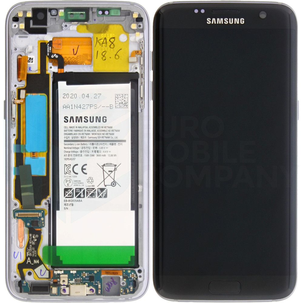 Samsung Galaxy S7 Edge (SM-G935F) Display + Battery (GH82-13359A)  - Black