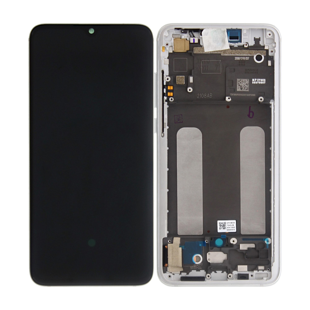 Xiaomi Mi 9 Lite (M1904F3BG) Display Complete + Frame (5600050F3B00 / 560910015033) - Pearl white