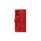 Rixus Bookcase For Samsung Galaxy A20 (SM-A205F) - Dark Red