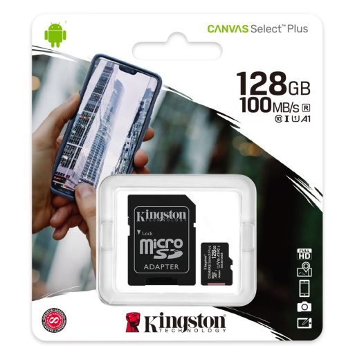 Kingston Canvas Select Plus microSD Card SDCS2/128GB - Class 10