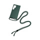 Rixus For Samsung Galaxy S24 Ultra 5G S928B TPU Necklace Cord Cover Dark Green